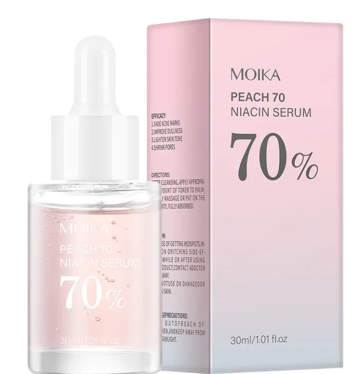 Moika Peach 70 Niacinamide Hyaluronic Acid Serum for brightening, hydration, and reducing dark spots – Loumine Skincare.
Why is this better than just &quot;Nicotinamide Hyaluronic Acid Solution&quot;?